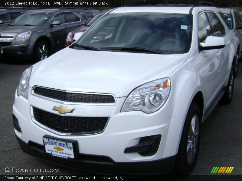 Summit White / Jet Black 2012 Chevrolet Equinox LT AWD