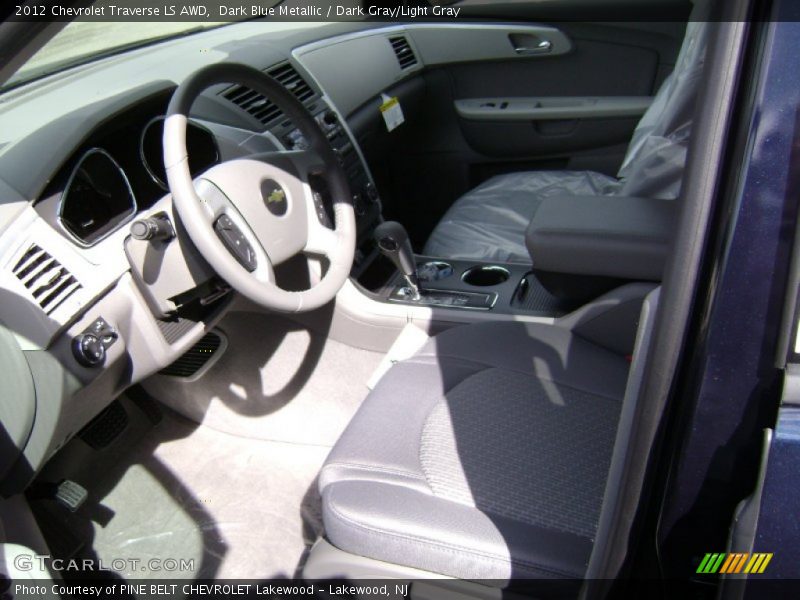 Dark Blue Metallic / Dark Gray/Light Gray 2012 Chevrolet Traverse LS AWD