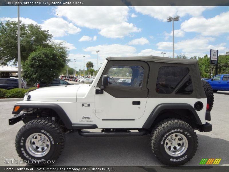 Stone White / Khaki 2003 Jeep Wrangler X 4x4