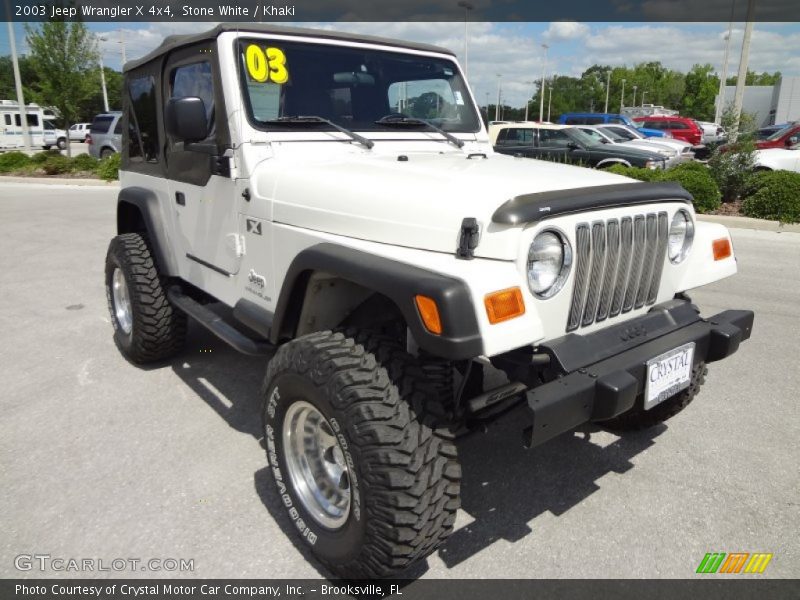 Stone White / Khaki 2003 Jeep Wrangler X 4x4