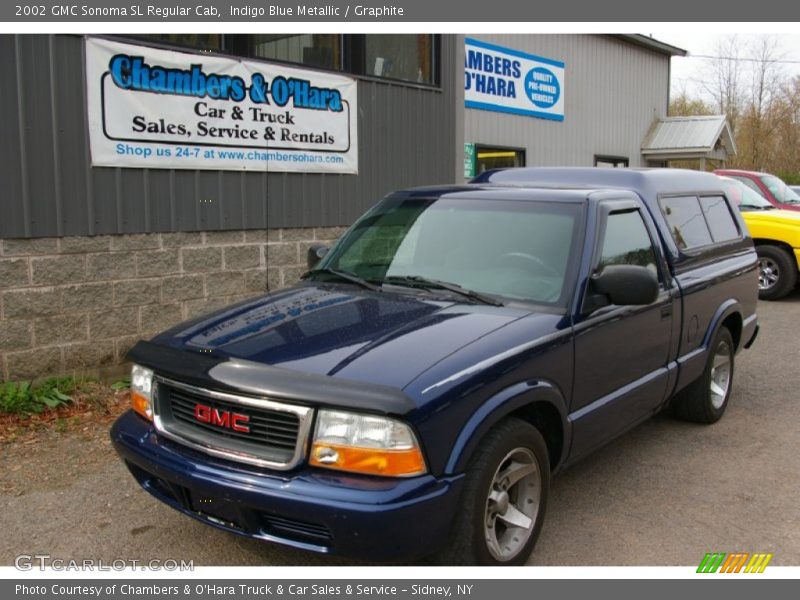 Indigo Blue Metallic / Graphite 2002 GMC Sonoma SL Regular Cab