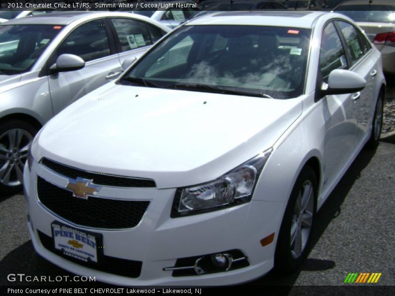 Summit White / Cocoa/Light Neutral 2012 Chevrolet Cruze LT/RS