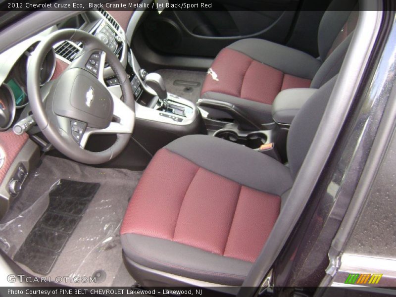 Black Granite Metallic / Jet Black/Sport Red 2012 Chevrolet Cruze Eco