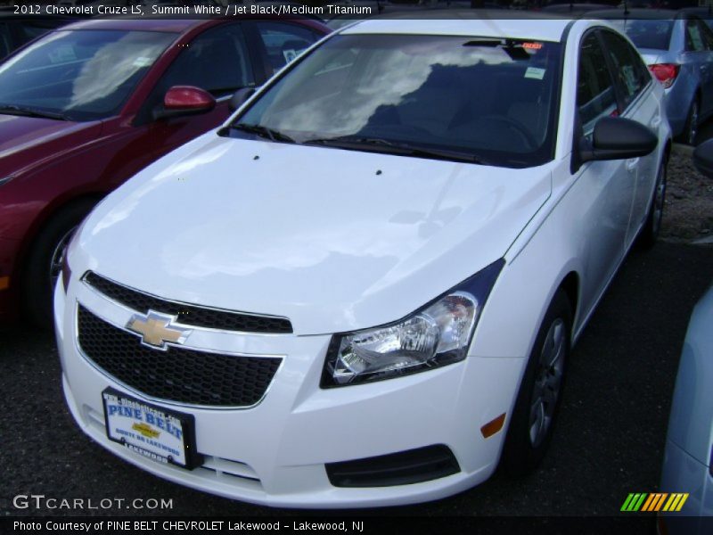 Summit White / Jet Black/Medium Titanium 2012 Chevrolet Cruze LS