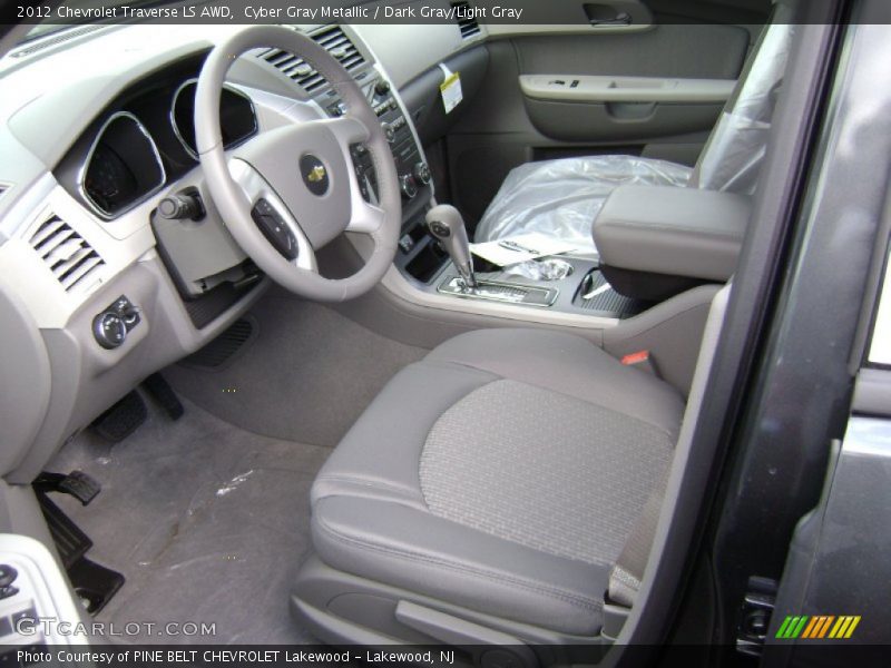 Cyber Gray Metallic / Dark Gray/Light Gray 2012 Chevrolet Traverse LS AWD