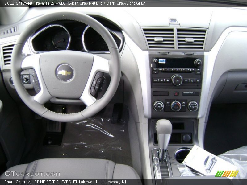Cyber Gray Metallic / Dark Gray/Light Gray 2012 Chevrolet Traverse LS AWD