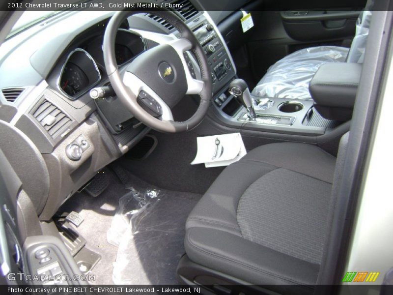 Gold Mist Metallic / Ebony 2012 Chevrolet Traverse LT AWD