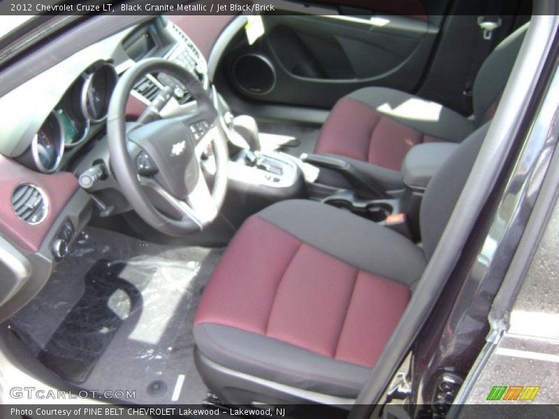 Black Granite Metallic / Jet Black/Brick 2012 Chevrolet Cruze LT