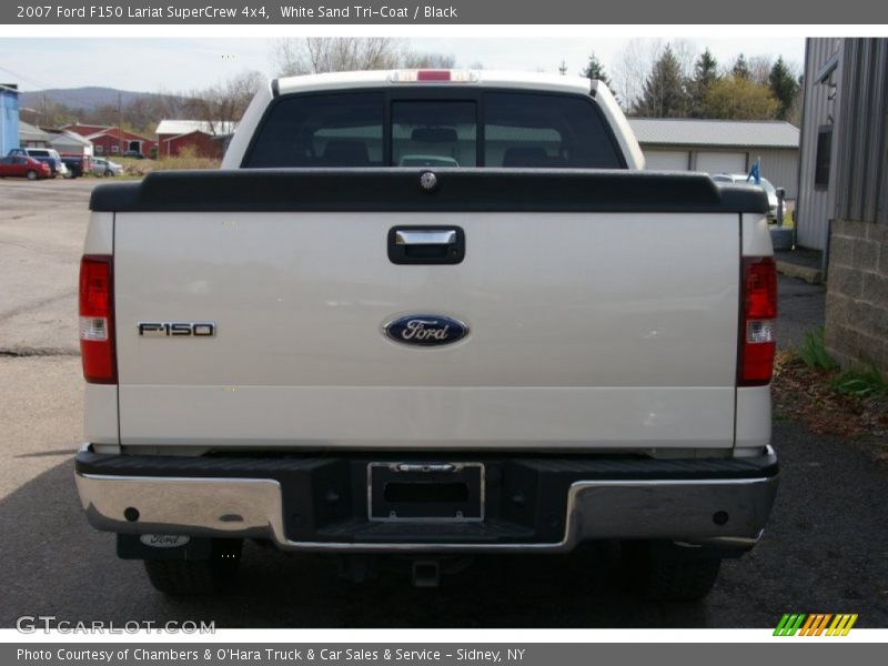 White Sand Tri-Coat / Black 2007 Ford F150 Lariat SuperCrew 4x4