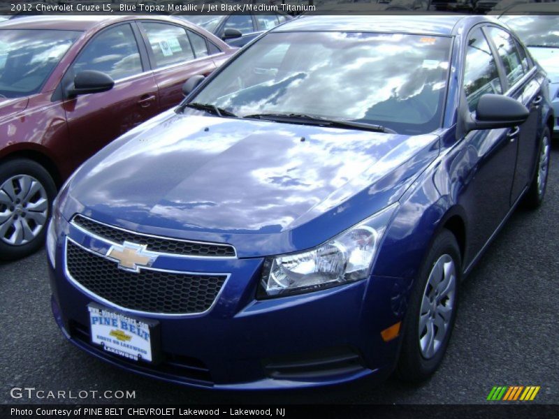 Blue Topaz Metallic / Jet Black/Medium Titanium 2012 Chevrolet Cruze LS