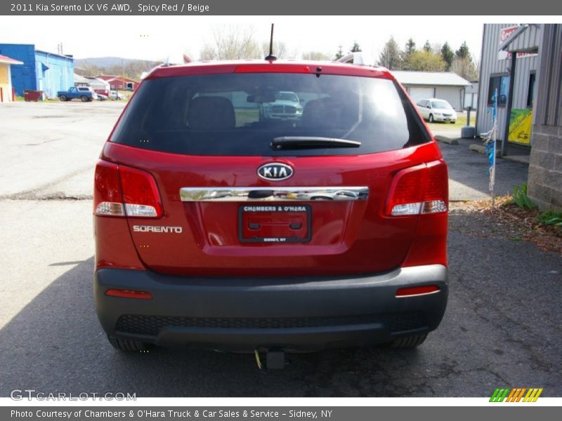 Spicy Red / Beige 2011 Kia Sorento LX V6 AWD