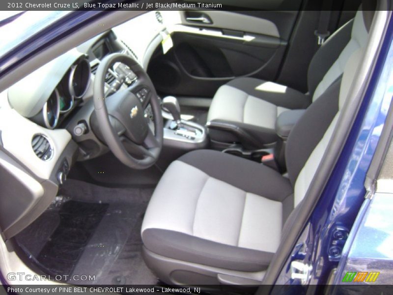 Blue Topaz Metallic / Jet Black/Medium Titanium 2012 Chevrolet Cruze LS