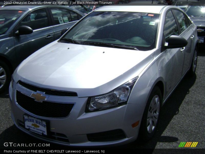 Silver Ice Metallic / Jet Black/Medium Titanium 2012 Chevrolet Cruze LS
