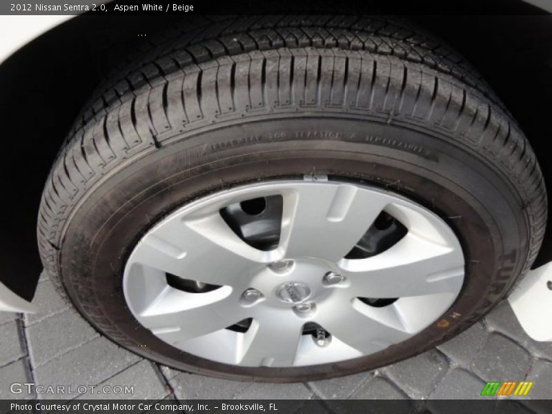 Aspen White / Beige 2012 Nissan Sentra 2.0