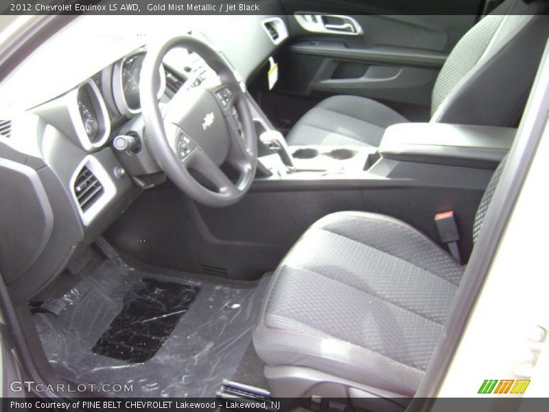 Gold Mist Metallic / Jet Black 2012 Chevrolet Equinox LS AWD