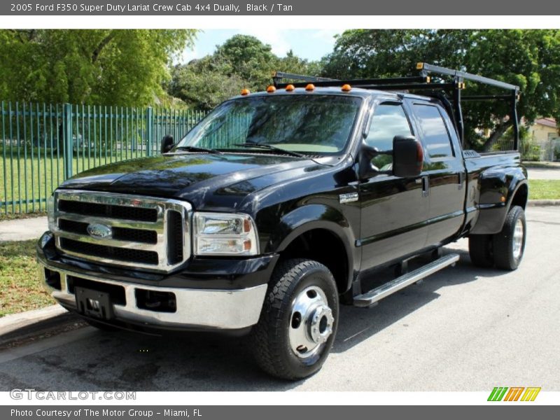 Black / Tan 2005 Ford F350 Super Duty Lariat Crew Cab 4x4 Dually