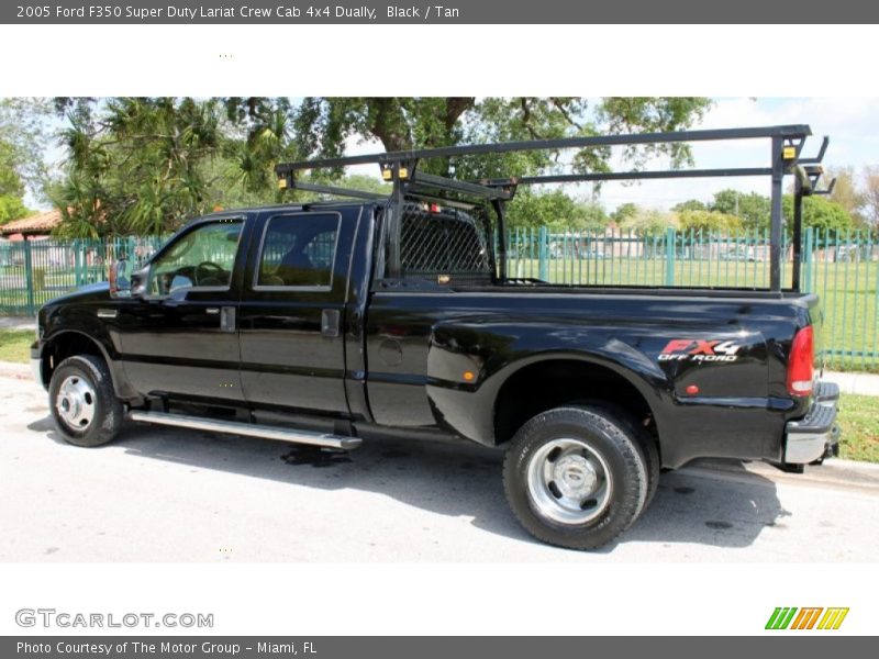 Black / Tan 2005 Ford F350 Super Duty Lariat Crew Cab 4x4 Dually