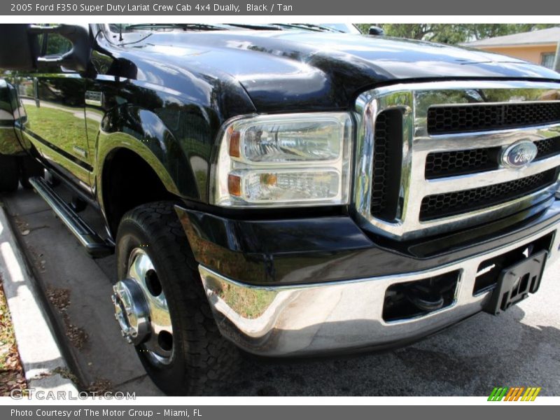 Black / Tan 2005 Ford F350 Super Duty Lariat Crew Cab 4x4 Dually