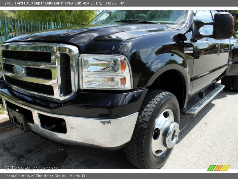 Black / Tan 2005 Ford F350 Super Duty Lariat Crew Cab 4x4 Dually