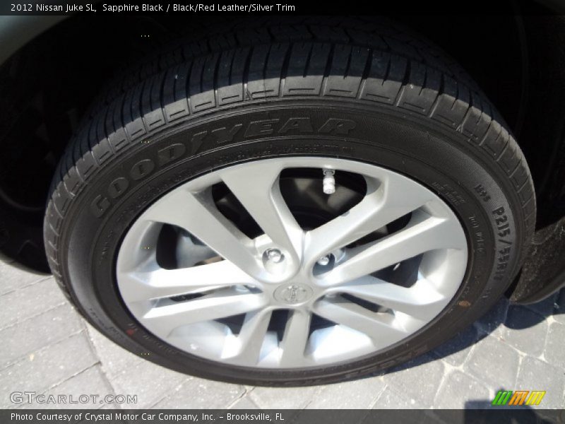 Sapphire Black / Black/Red Leather/Silver Trim 2012 Nissan Juke SL
