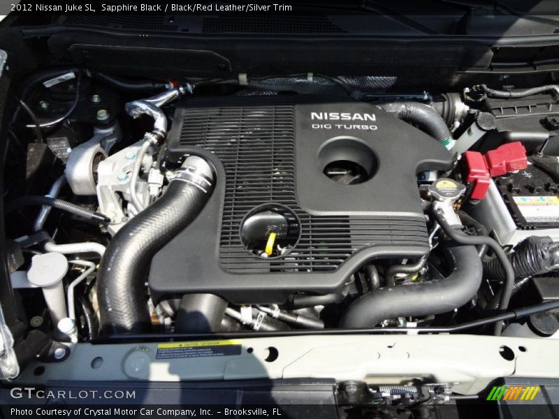 Sapphire Black / Black/Red Leather/Silver Trim 2012 Nissan Juke SL