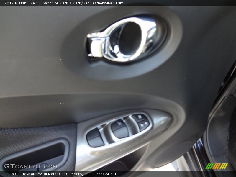 Sapphire Black / Black/Red Leather/Silver Trim 2012 Nissan Juke SL