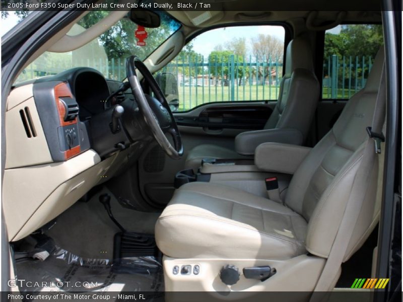 Black / Tan 2005 Ford F350 Super Duty Lariat Crew Cab 4x4 Dually