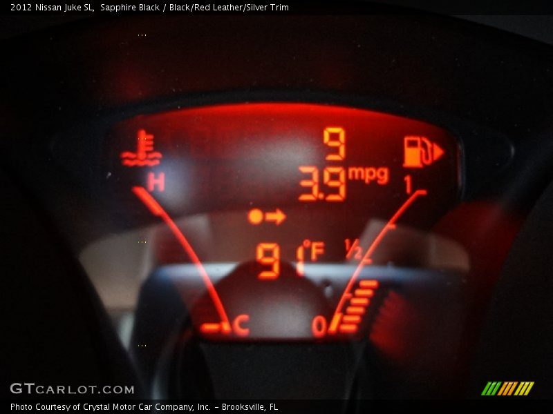 Sapphire Black / Black/Red Leather/Silver Trim 2012 Nissan Juke SL