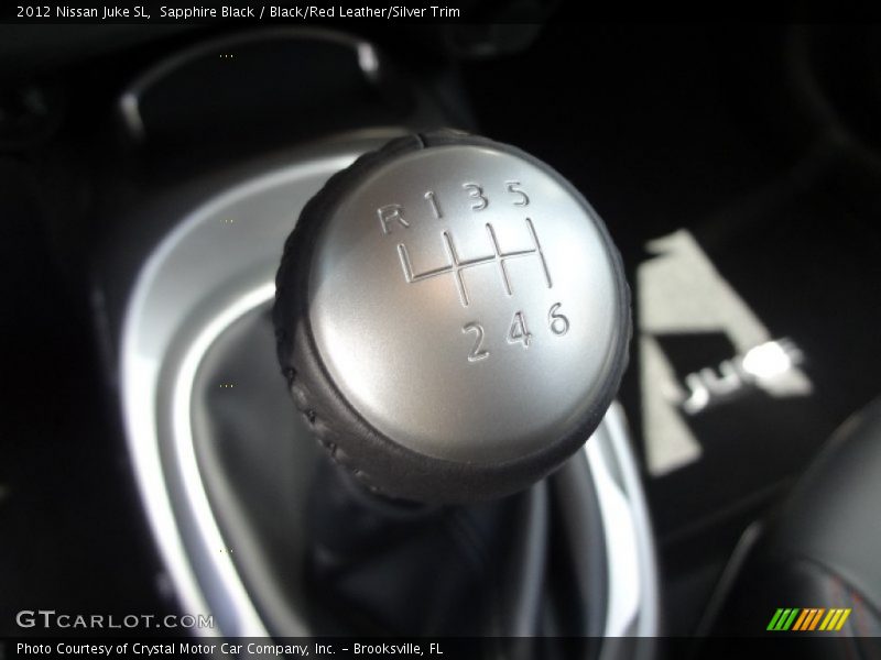 Sapphire Black / Black/Red Leather/Silver Trim 2012 Nissan Juke SL