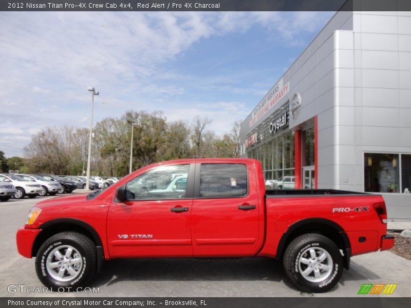 Red Alert / Pro 4X Charcoal 2012 Nissan Titan Pro-4X Crew Cab 4x4