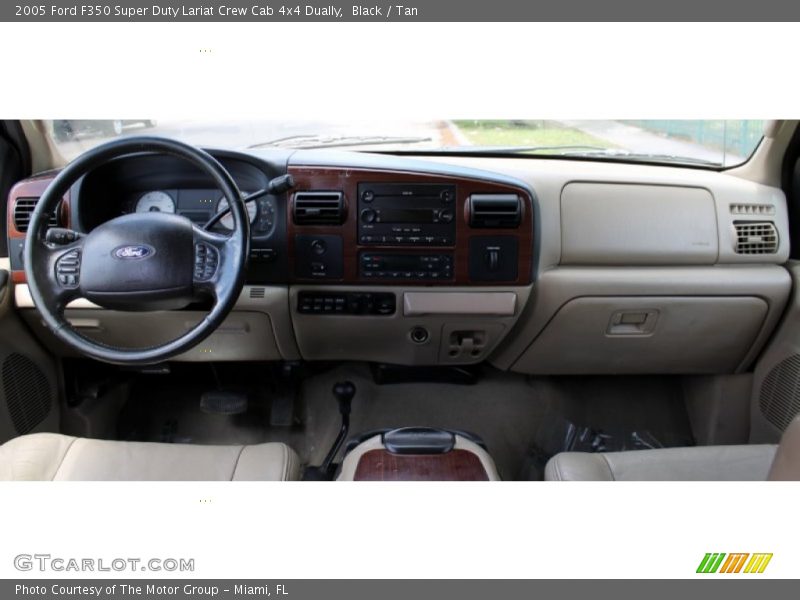 Black / Tan 2005 Ford F350 Super Duty Lariat Crew Cab 4x4 Dually