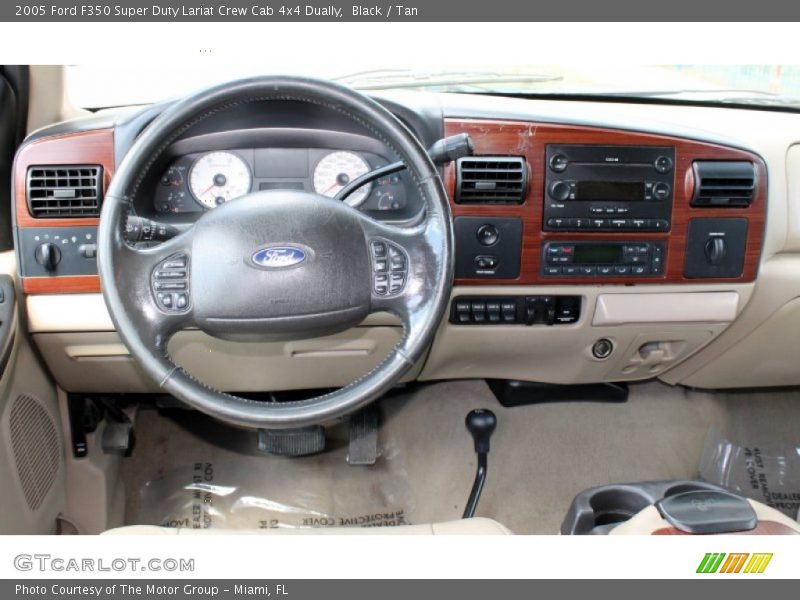 Black / Tan 2005 Ford F350 Super Duty Lariat Crew Cab 4x4 Dually
