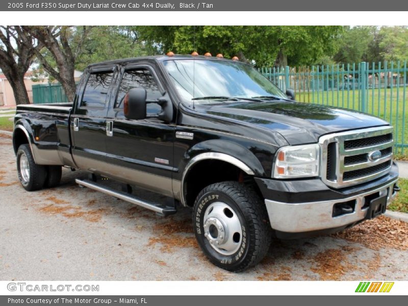 Black / Tan 2005 Ford F350 Super Duty Lariat Crew Cab 4x4 Dually