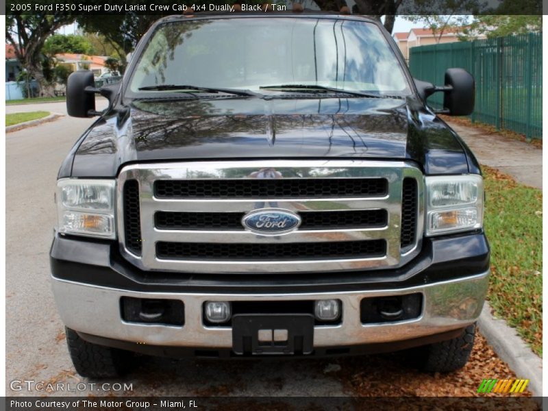 Black / Tan 2005 Ford F350 Super Duty Lariat Crew Cab 4x4 Dually