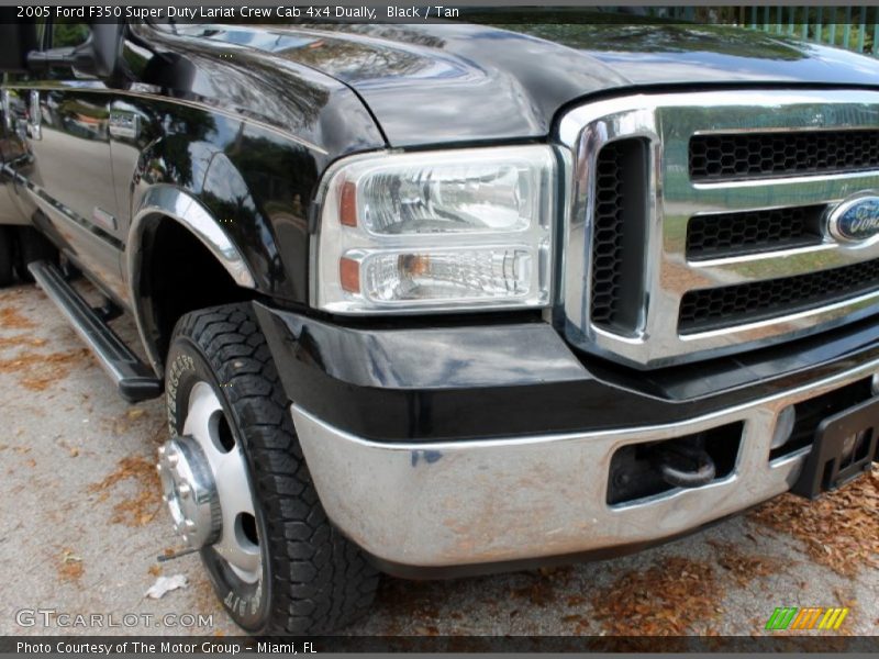 Black / Tan 2005 Ford F350 Super Duty Lariat Crew Cab 4x4 Dually