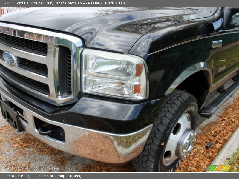 Black / Tan 2005 Ford F350 Super Duty Lariat Crew Cab 4x4 Dually