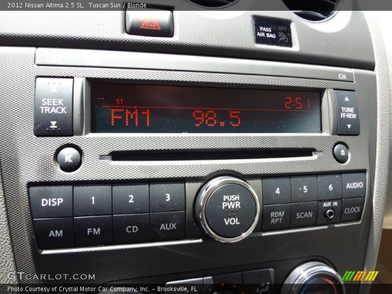 Tuscan Sun / Blonde 2012 Nissan Altima 2.5 SL