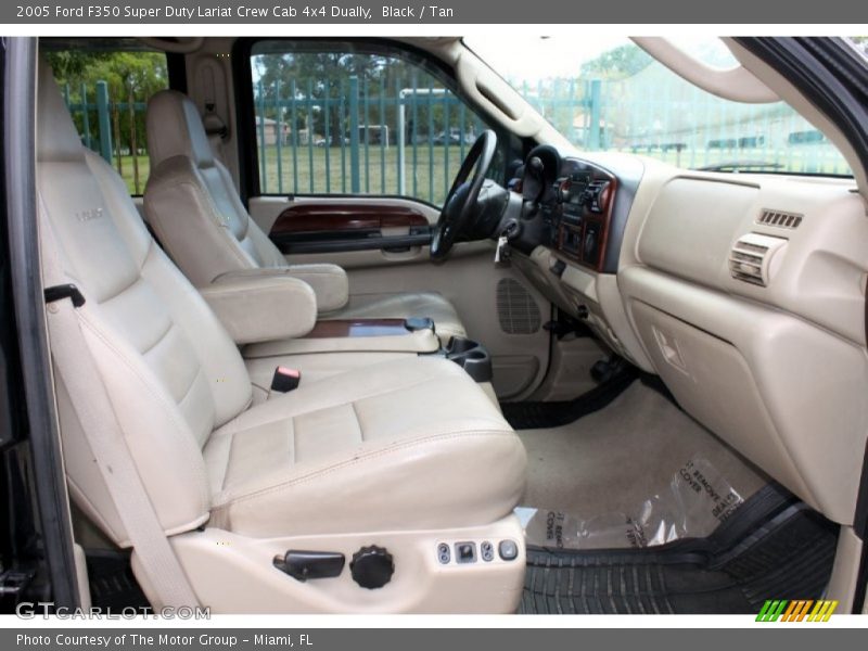 Black / Tan 2005 Ford F350 Super Duty Lariat Crew Cab 4x4 Dually