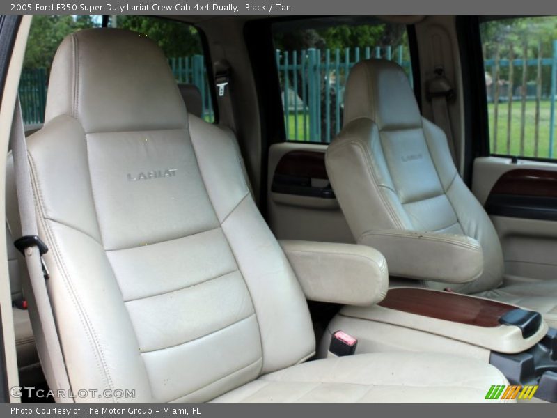 Black / Tan 2005 Ford F350 Super Duty Lariat Crew Cab 4x4 Dually