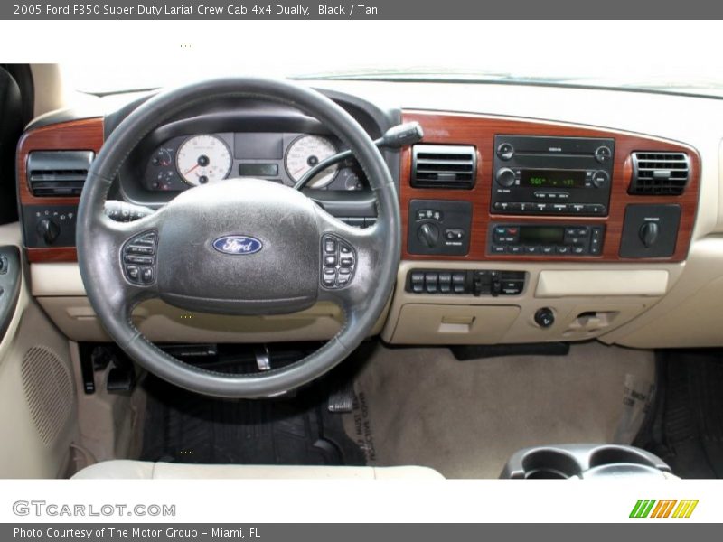 Black / Tan 2005 Ford F350 Super Duty Lariat Crew Cab 4x4 Dually
