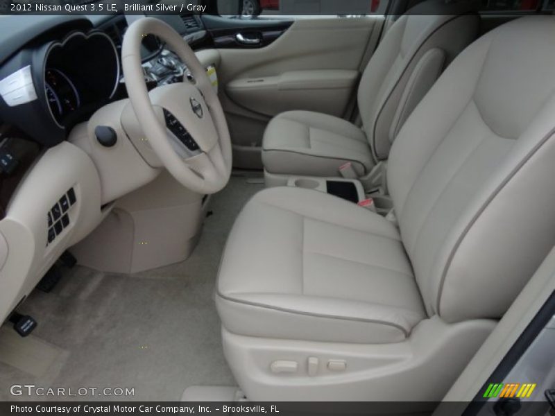 Brilliant Silver / Gray 2012 Nissan Quest 3.5 LE