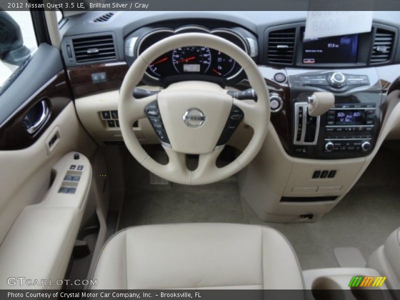 Brilliant Silver / Gray 2012 Nissan Quest 3.5 LE