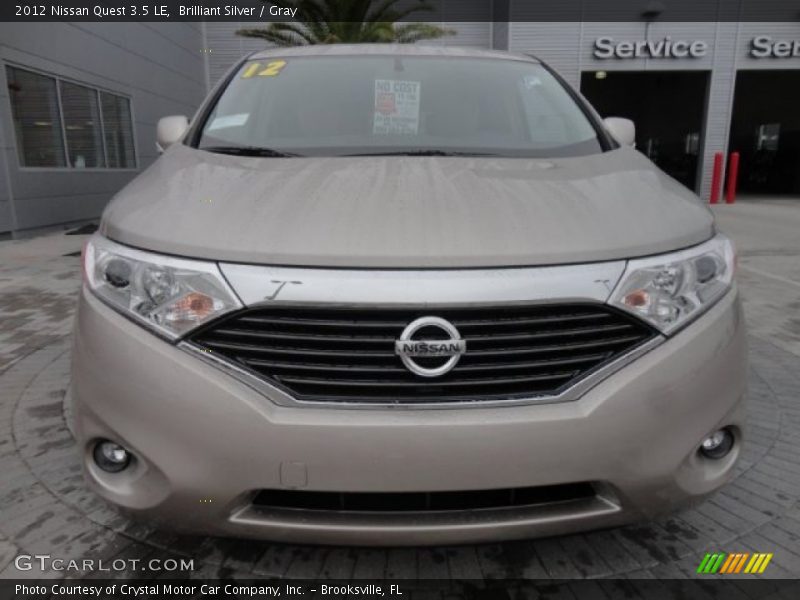 Brilliant Silver / Gray 2012 Nissan Quest 3.5 LE
