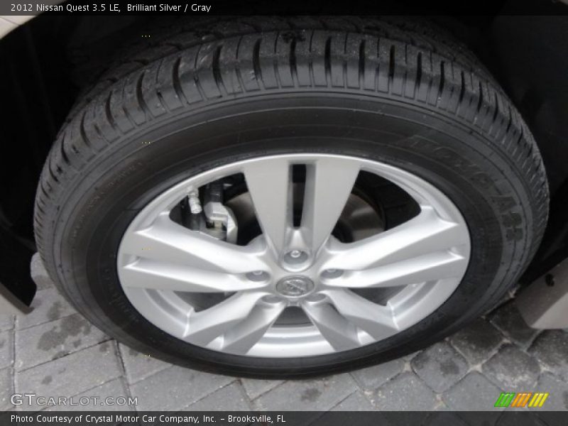 Brilliant Silver / Gray 2012 Nissan Quest 3.5 LE