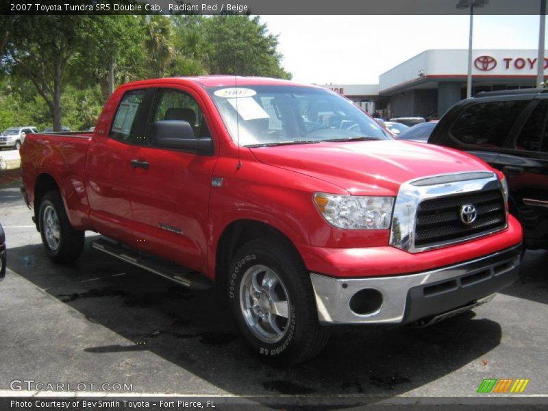 Radiant Red / Beige 2007 Toyota Tundra SR5 Double Cab