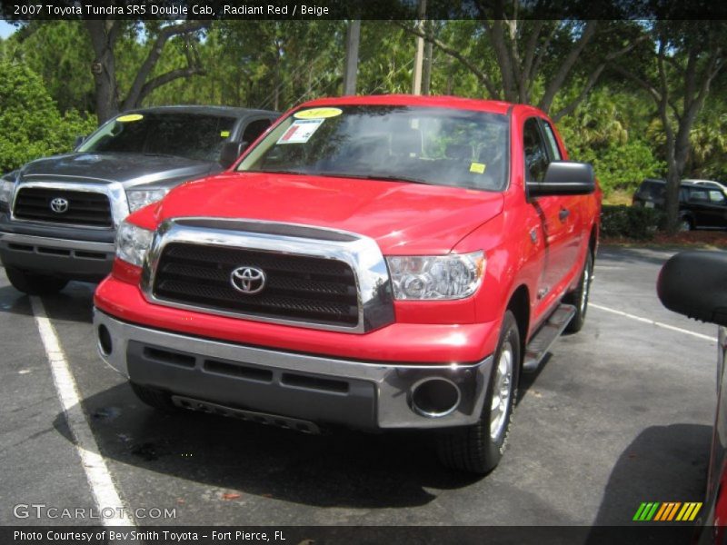 Radiant Red / Beige 2007 Toyota Tundra SR5 Double Cab