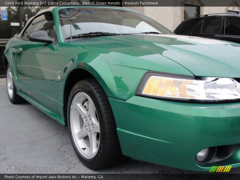 Electric Green Metallic / Medium Parchment 1999 Ford Mustang SVT Cobra Convertible