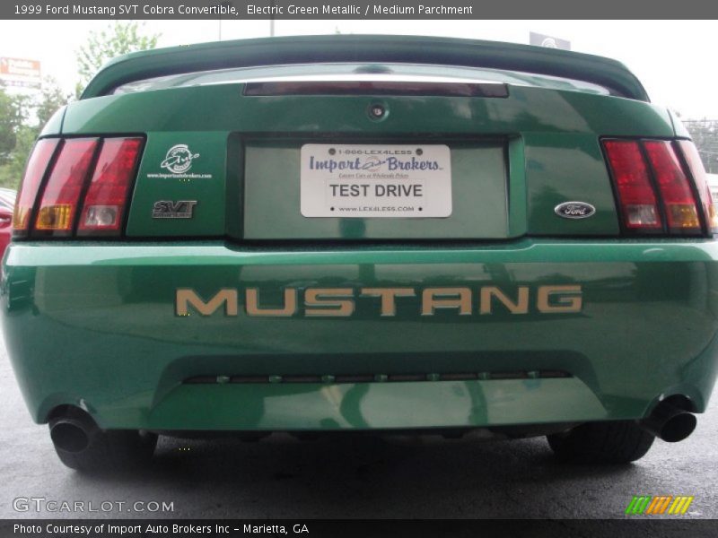 Electric Green Metallic / Medium Parchment 1999 Ford Mustang SVT Cobra Convertible