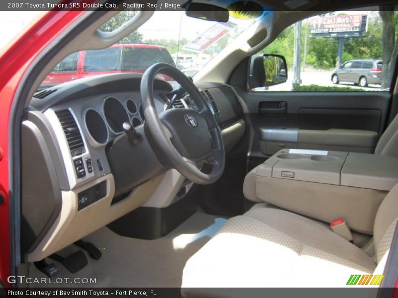 Radiant Red / Beige 2007 Toyota Tundra SR5 Double Cab