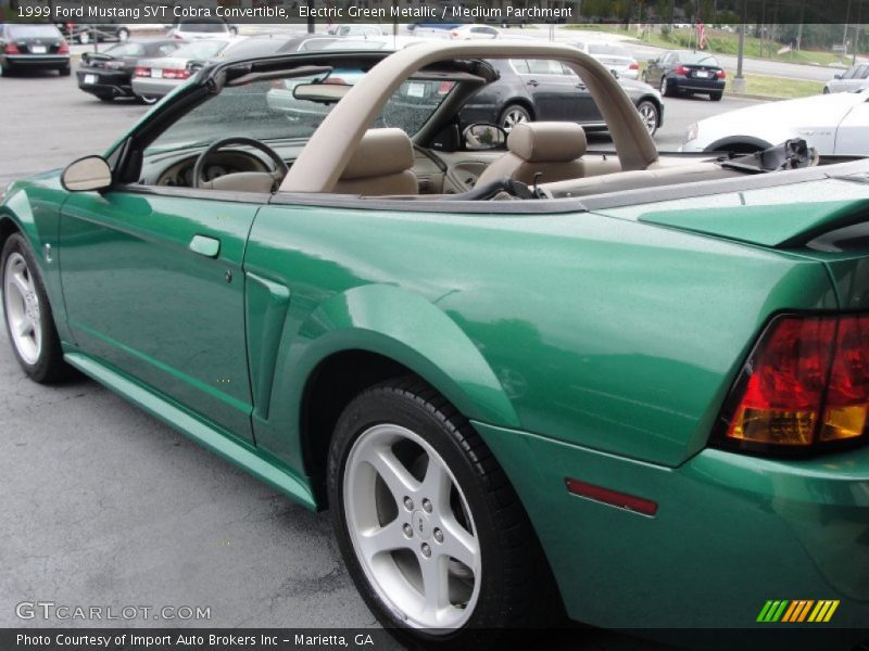 Electric Green Metallic / Medium Parchment 1999 Ford Mustang SVT Cobra Convertible